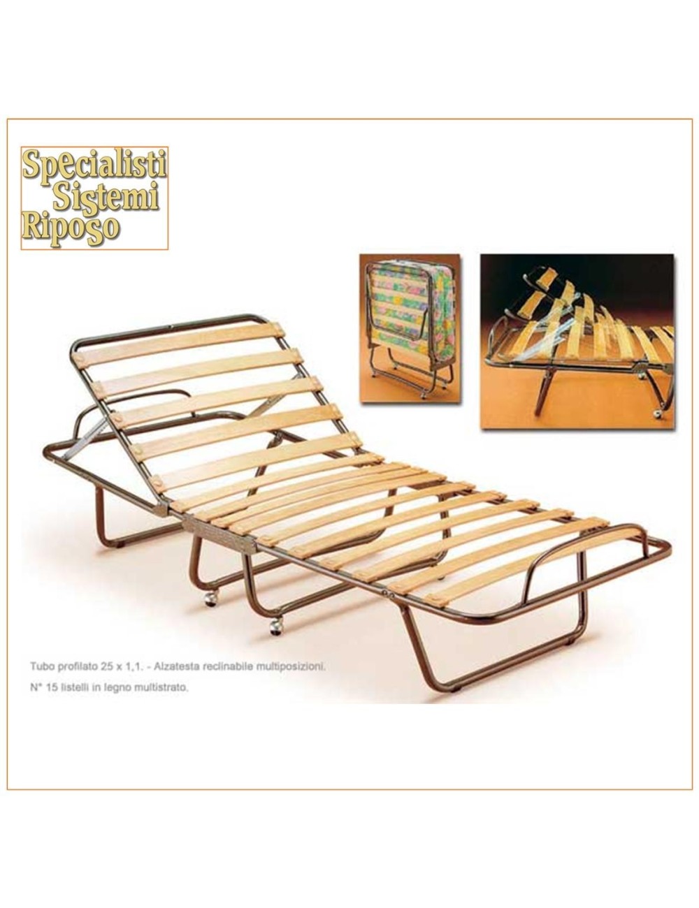 Brandina con alzatesta rinforzata