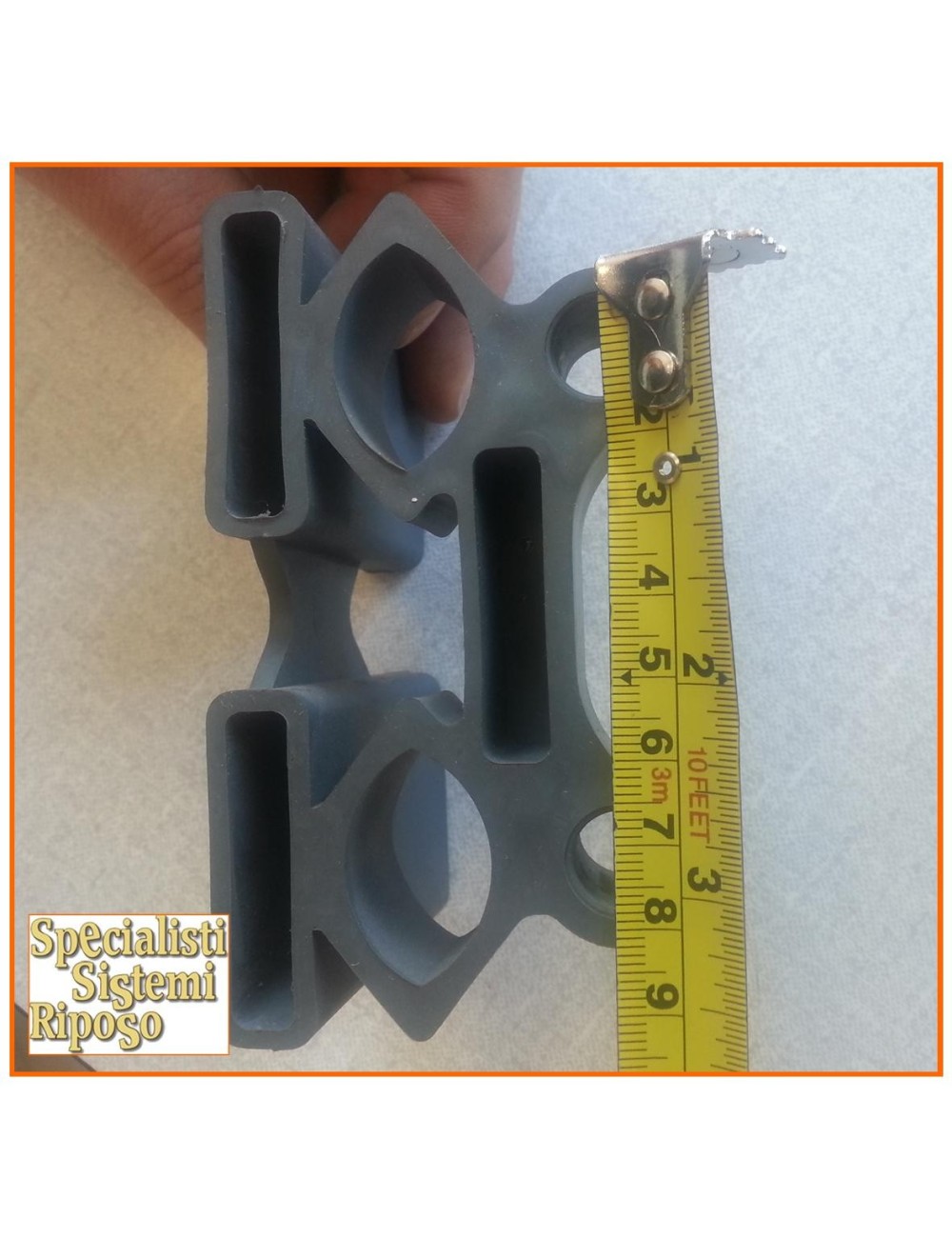 Supporti corti  rete in cauciù a 2 doghe corto