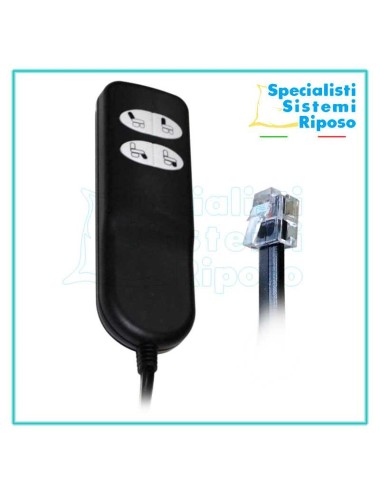 Telecomando per poltrona relax a due motori di tipo A con 4 pulsanti