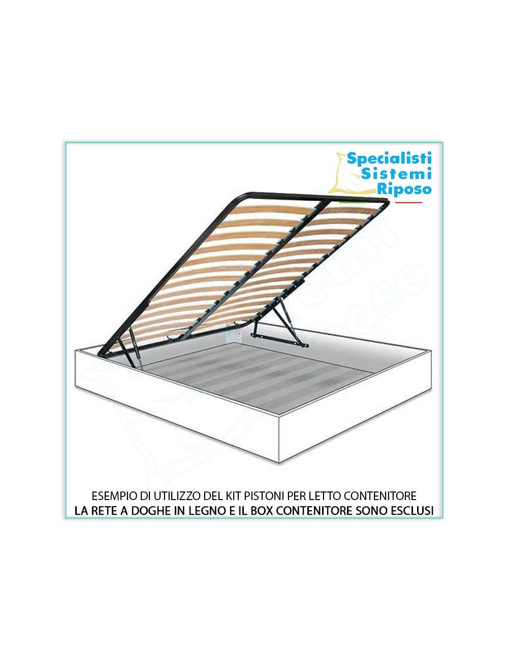kit coppia di pistoni sollevatori per letto contenitore matrimoniale