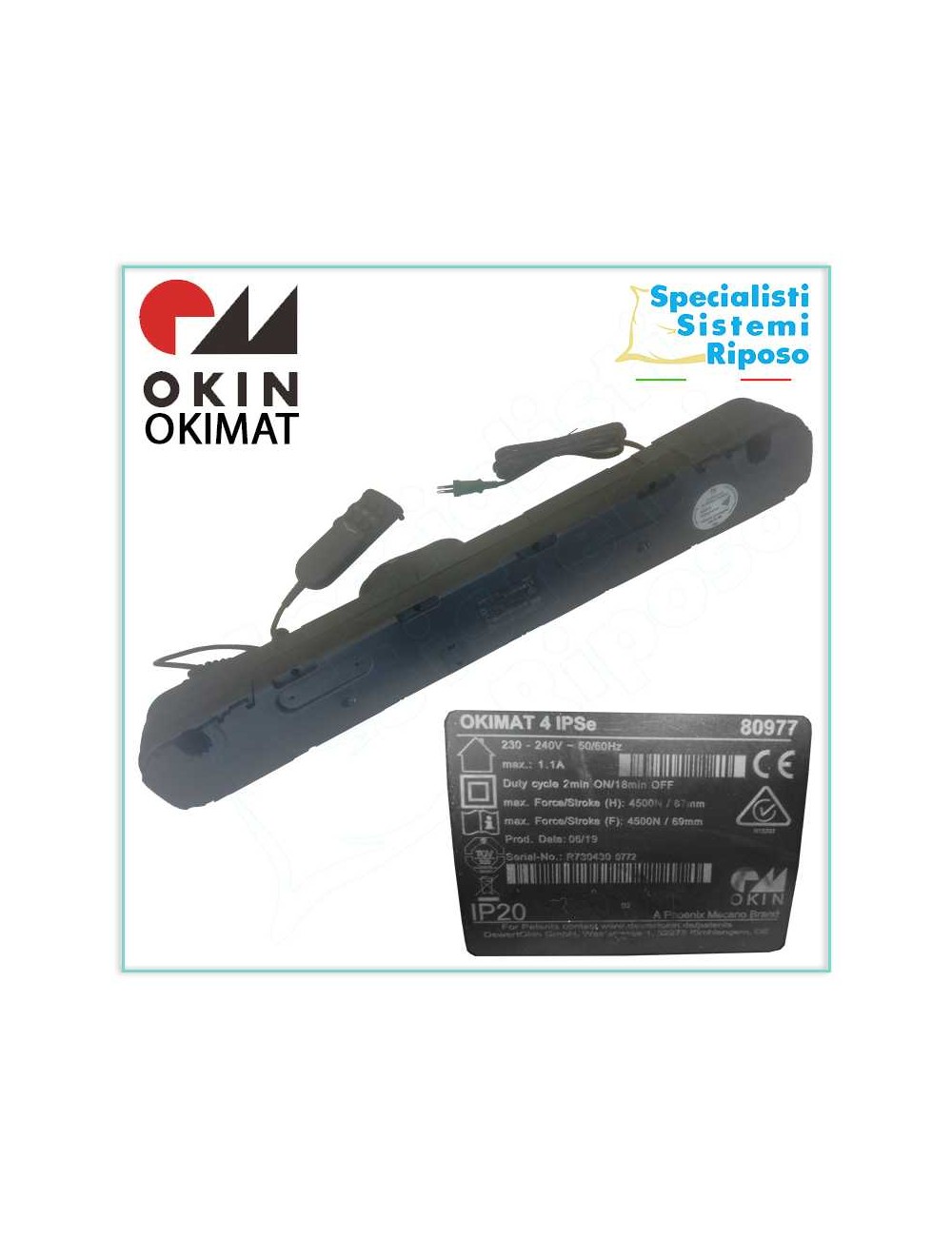 Motore di ricambio per reti elettriche motorizzate a doghe OKIMAT IPSE