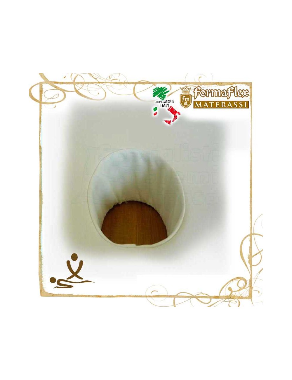 Materasso per massaggi centro estetico in ecopelle con foro per viso