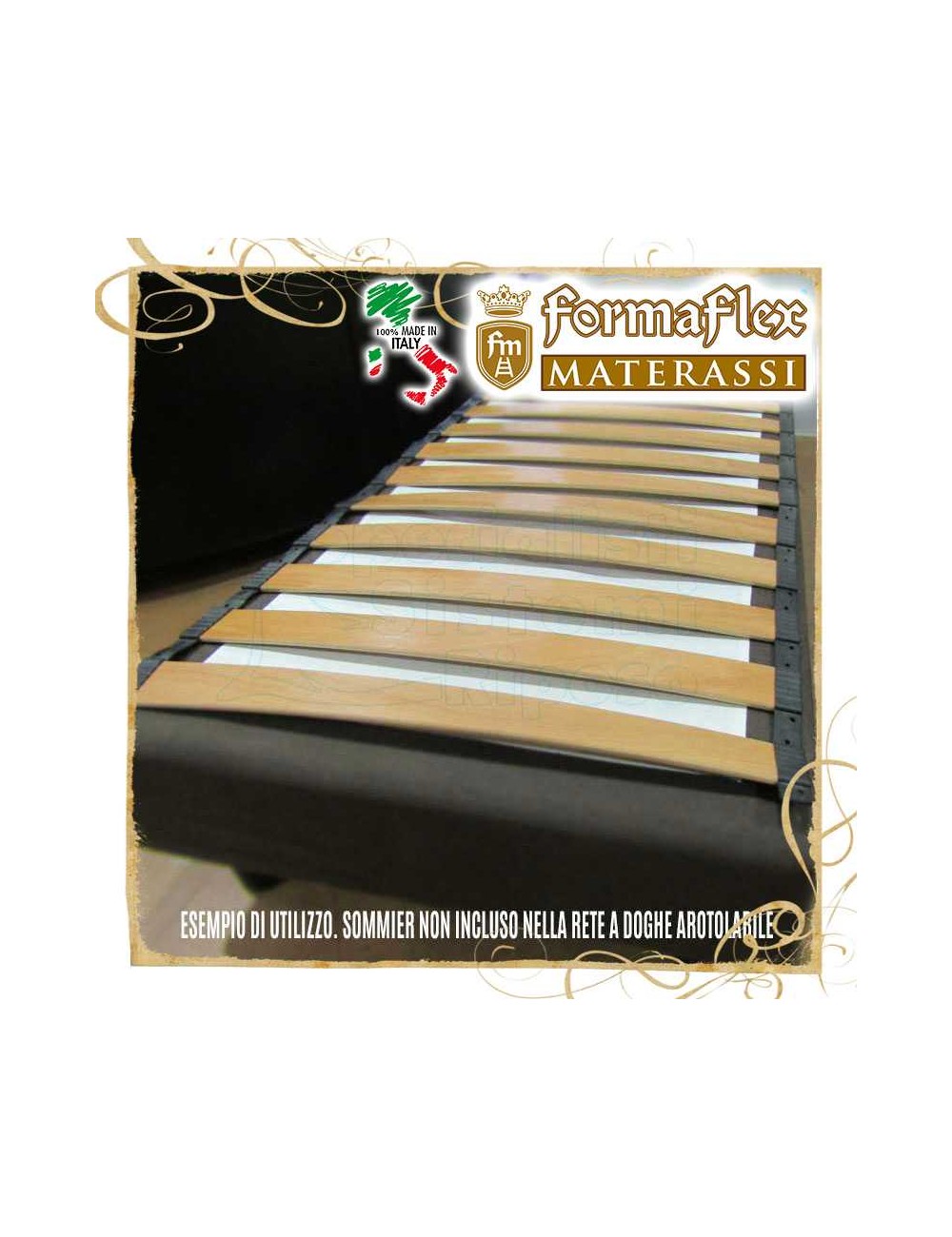 Base a doghe in legno arrotolabile rete avvolgibile una piazza