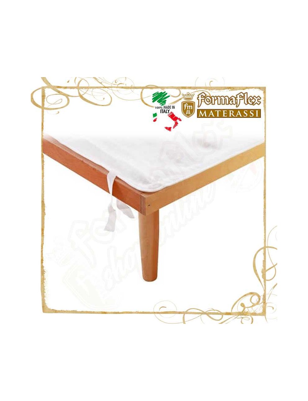 Copri rete in feltro con lacci protezione materasso su misura