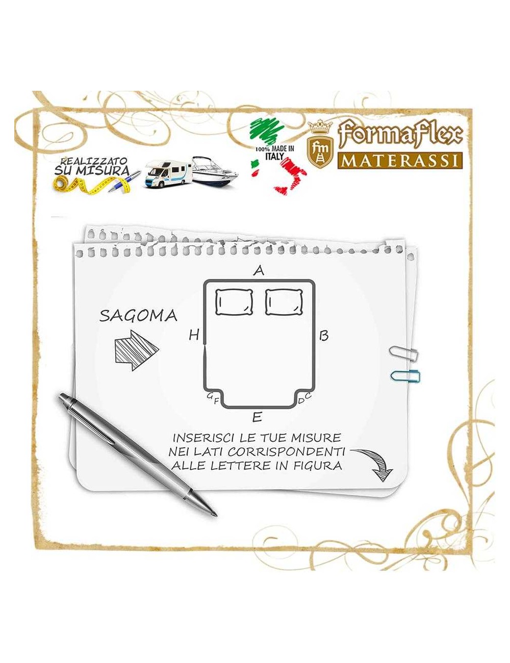 Sagomato senza angolo memory