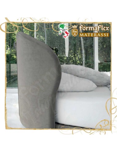 Letto rotondo in tessuto con pianale tondo per materasso 210