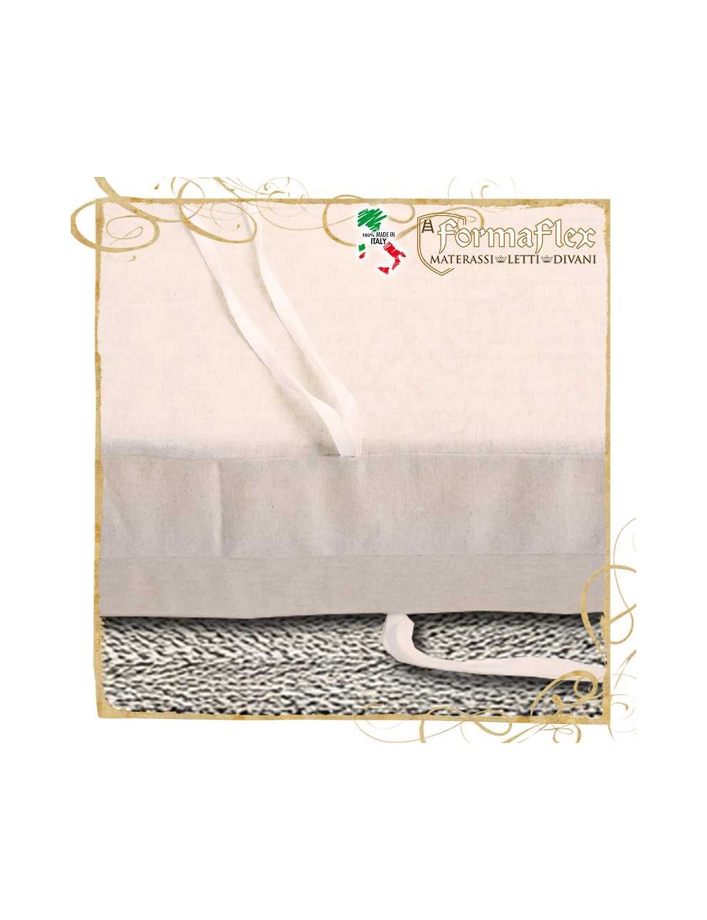 Materasso sezionato per divano letto chiusura a portafoglio su misura