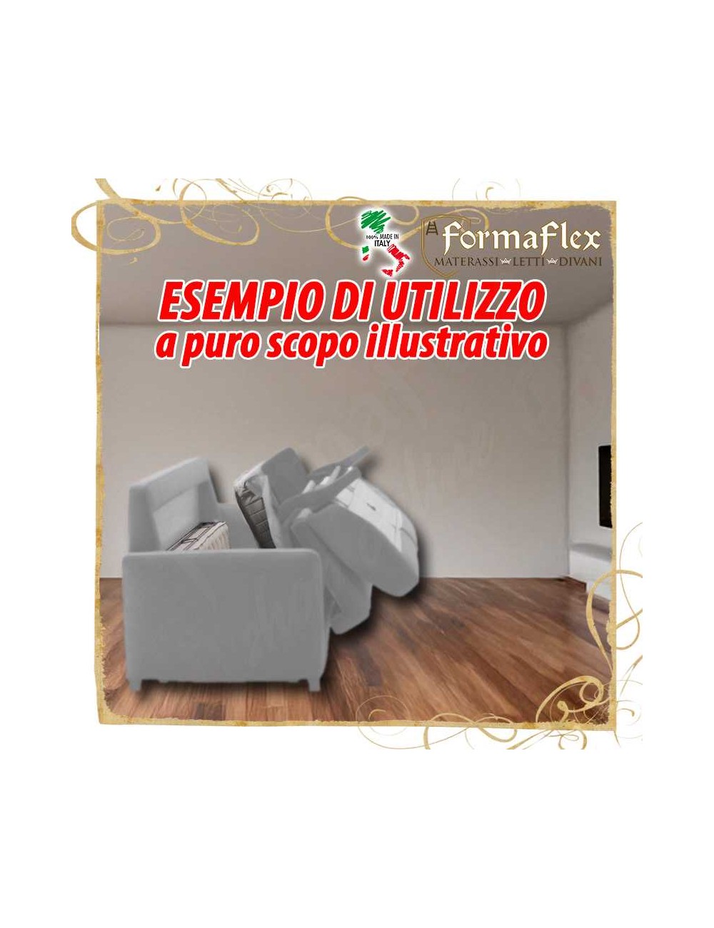 Materasso per divano letto su misura pieghevole in espanso semplice