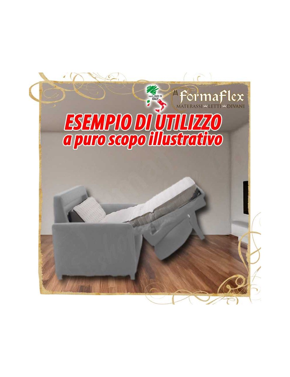 Materasso per divano letto su misura pieghevole in espanso semplice