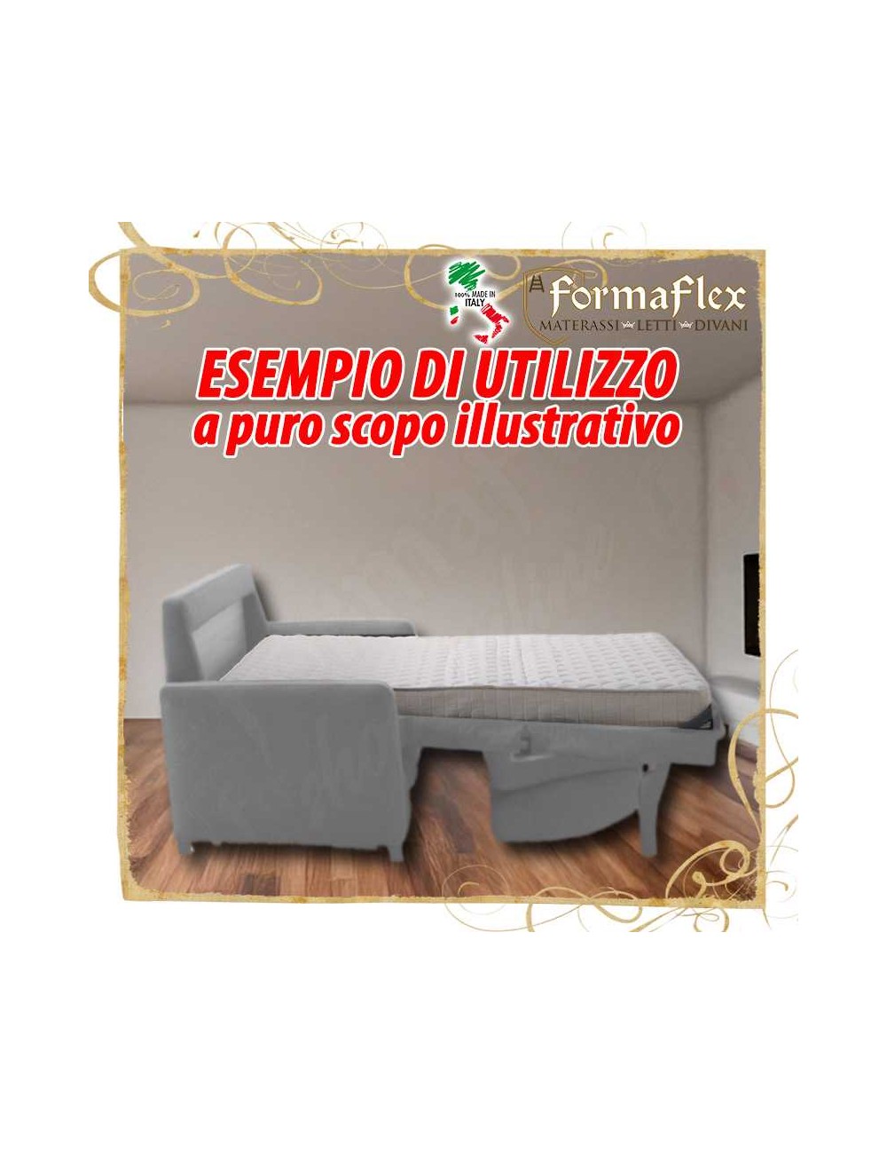 Materasso per divano letto su misura pieghevole in espanso semplice