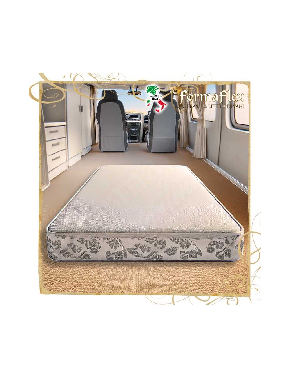Aire-Flow Sottomaterasso Traspirante 210x150 Cm – Rete 3D Tagliabile Per Camper, Letto, Barca, Antiumidità