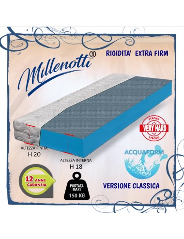 MILLENOTTI® Acquaform Base materasso extra rigido hard sfoderabile