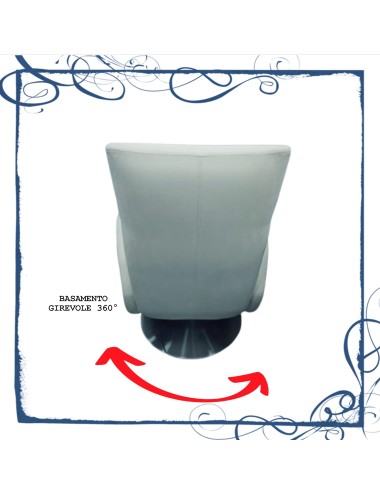 OCCASIONE Poltrona design a batteria tessuto bianco comandi su bracciolo