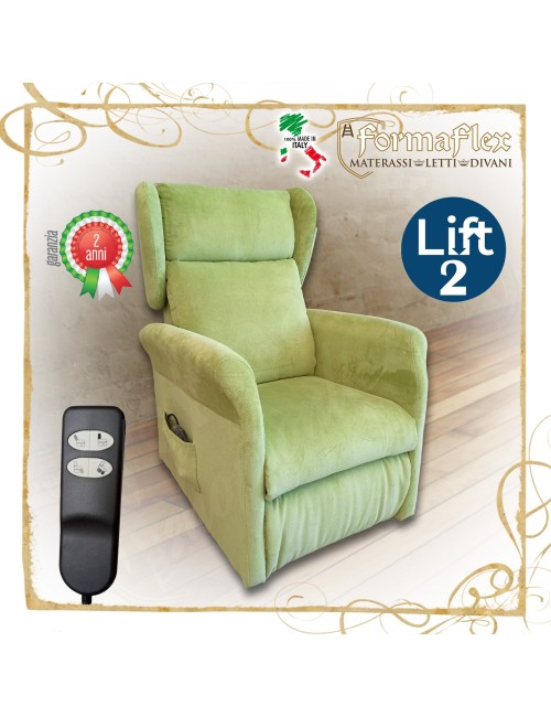 Poltrona Relax 2 motori Alza Persona LIFT 2 In Sconto reclinabile