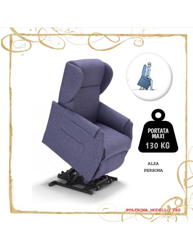Poltrona Relax ingombri ridotti 2 motori Lift 14PB anziani disabili