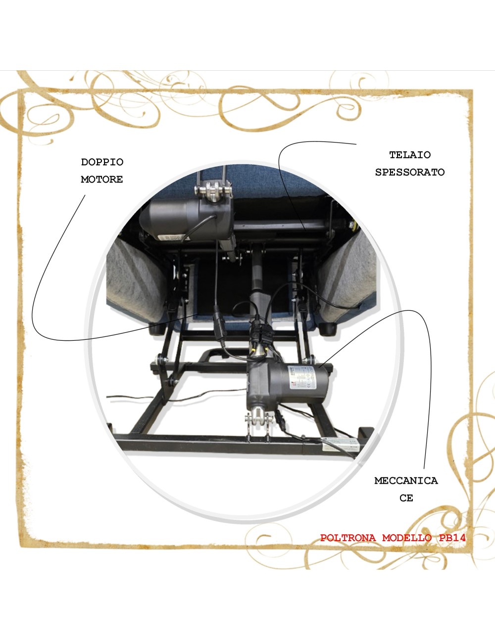 Poltrona Relax ingombri ridotti 2 motori Lift 14PB anziani disabili