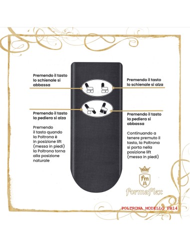 Poltrona Relax ingombri ridotti 2 motori Lift 14PB anziani disabili