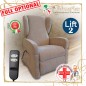 Poltrona relax ruote maniglione braccioli estraibili 2 motori Lift 20PB