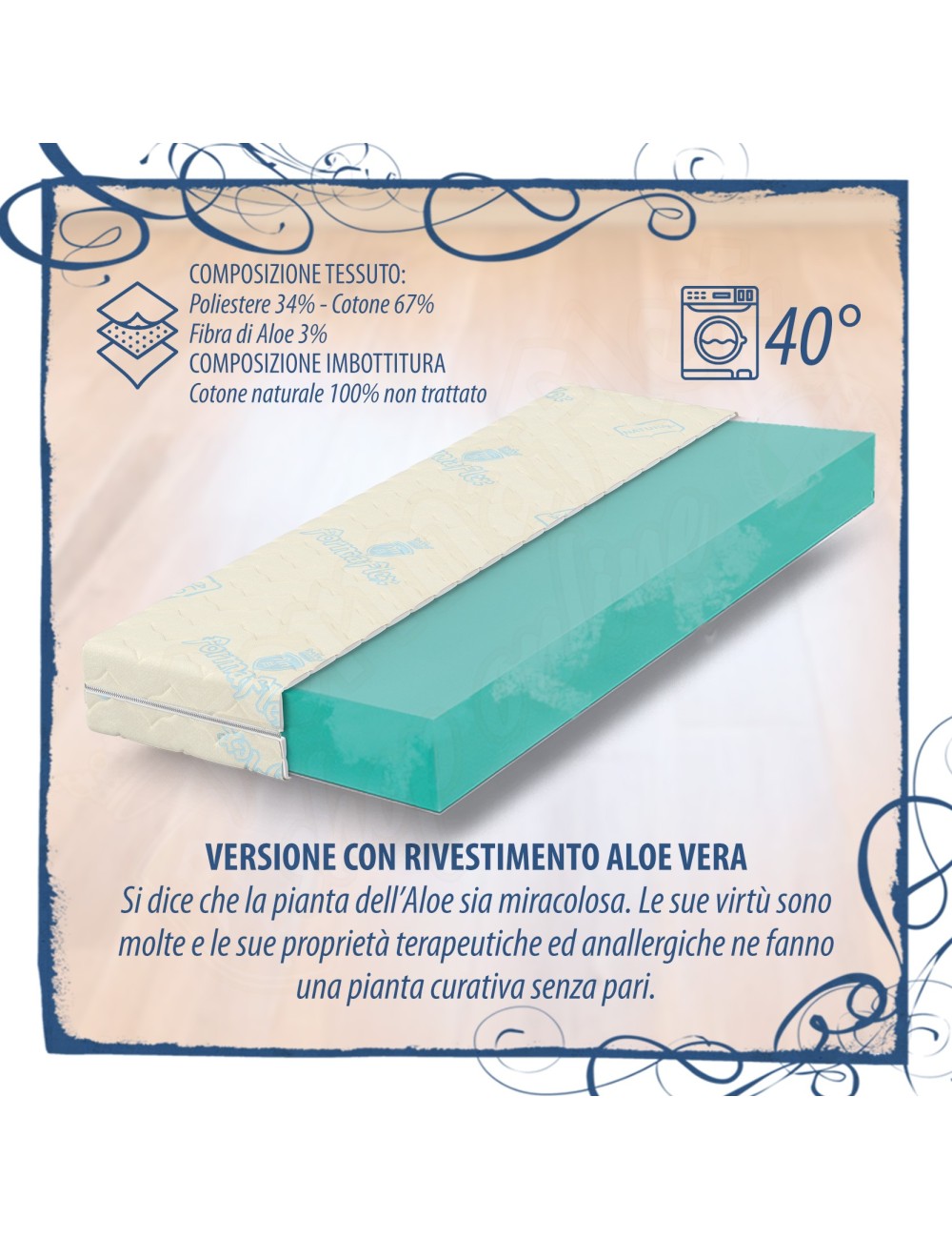 MILLENOTTI® Acquaform Base materasso media durezza sfoderabile