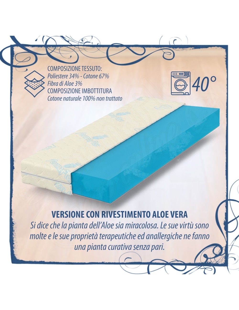 MILLENOTTI® Acquaform Base materasso firm rigido duro sfoderabile