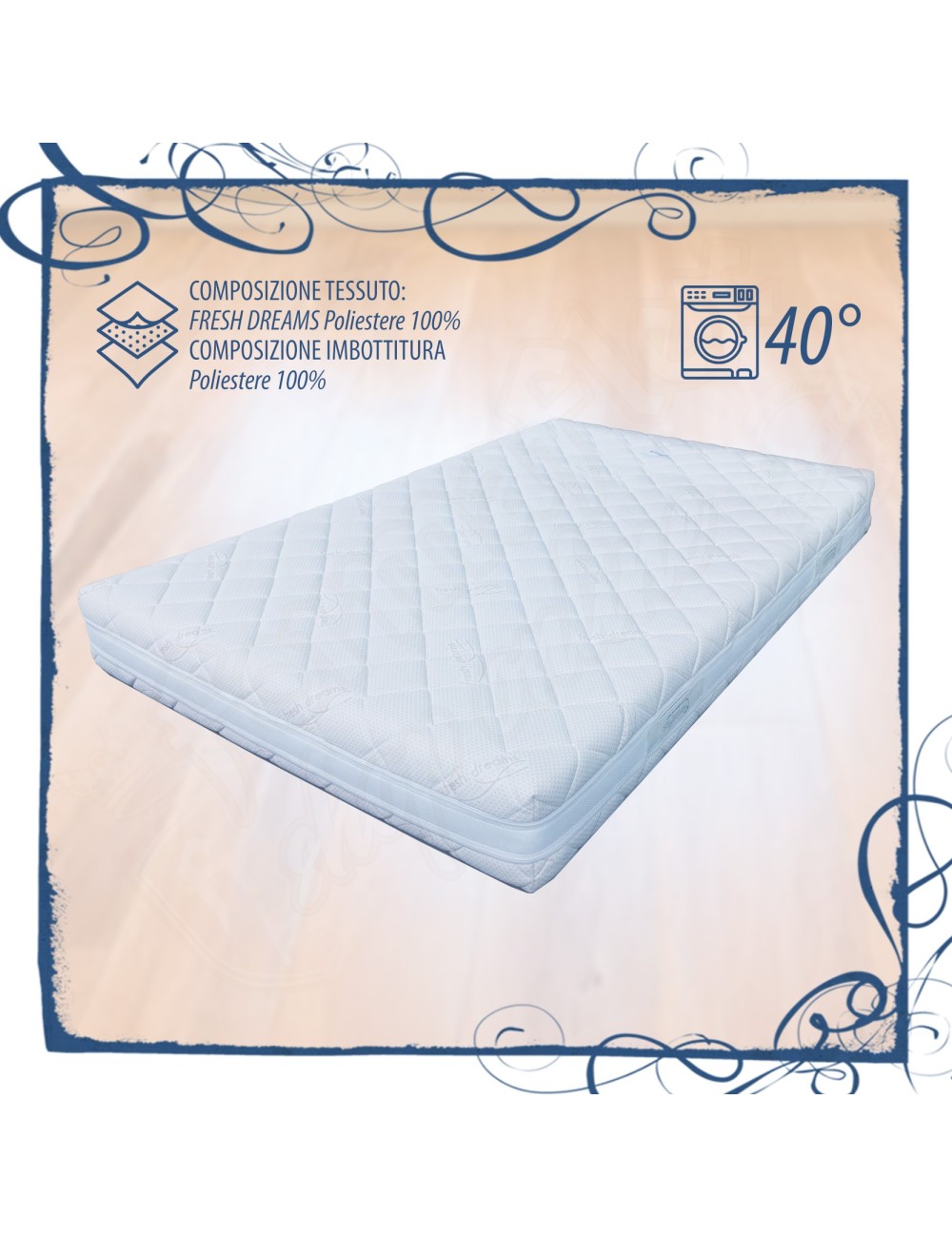 MILLENOTTI® Materasso memory 3 strati onda sfoderabile su misura promo