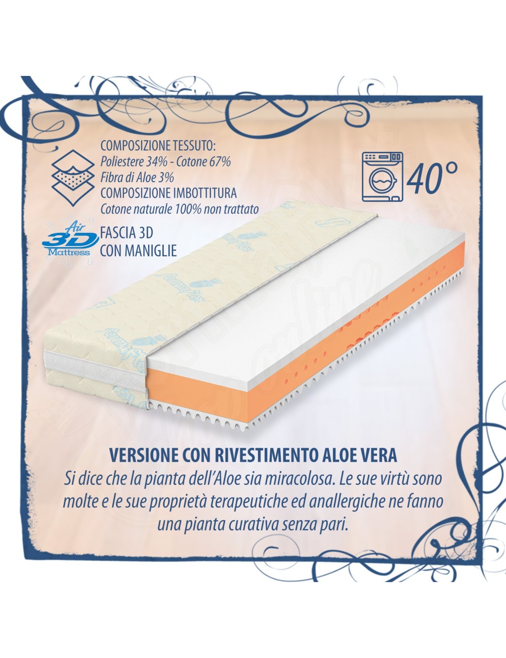 MILLENOTTI® Materasso Memory Base Super Soft morbidissimo su misura 5 zone