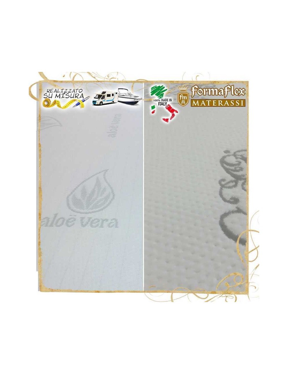 Materasso sagomato 5 LATI Vela camper barca espanso su misura SX e DX