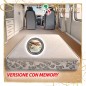 Materasso in memory per camper e caravan su misura non sagomato