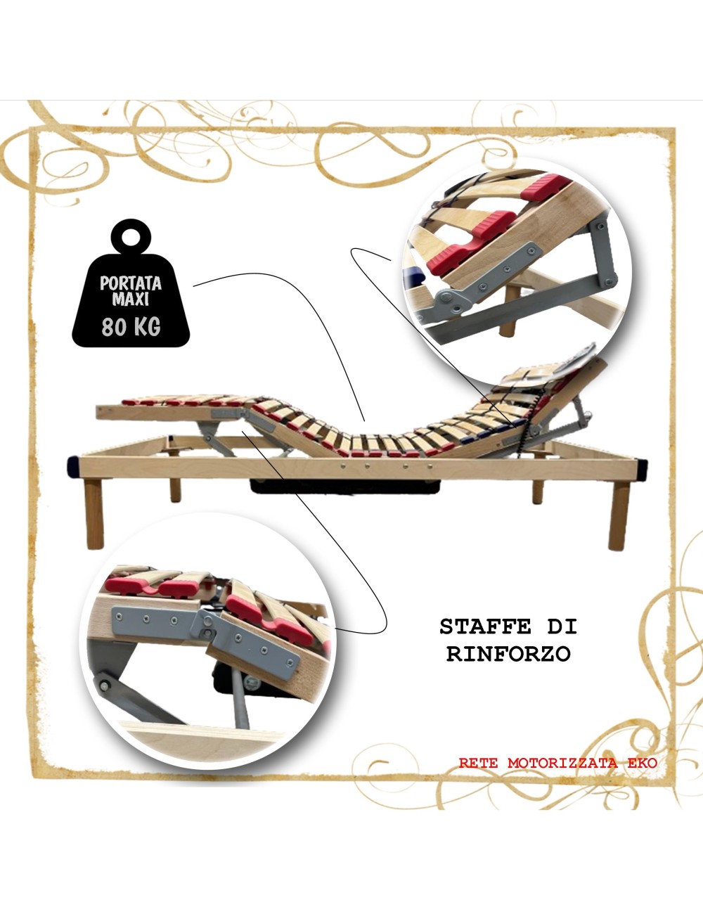 PROMO Rete motorizzata elettrica EKO singola a doghe in legno scontata