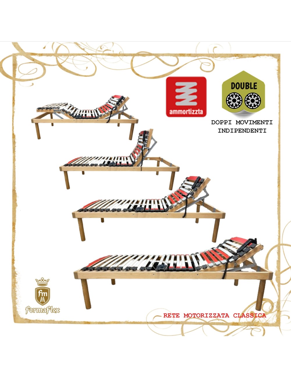 Rete motorizzata elettrica Classica doghe in legno medicale su misura