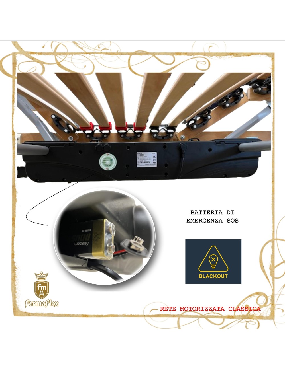 Rete motorizzata elettrica Classica doghe in legno medicale su misura