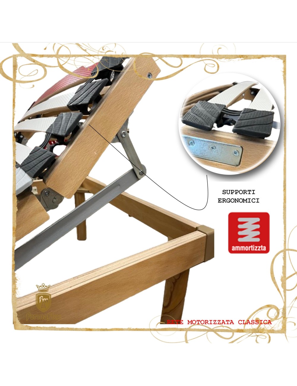 Rete motorizzata elettrica Classica doghe in legno medicale su misura