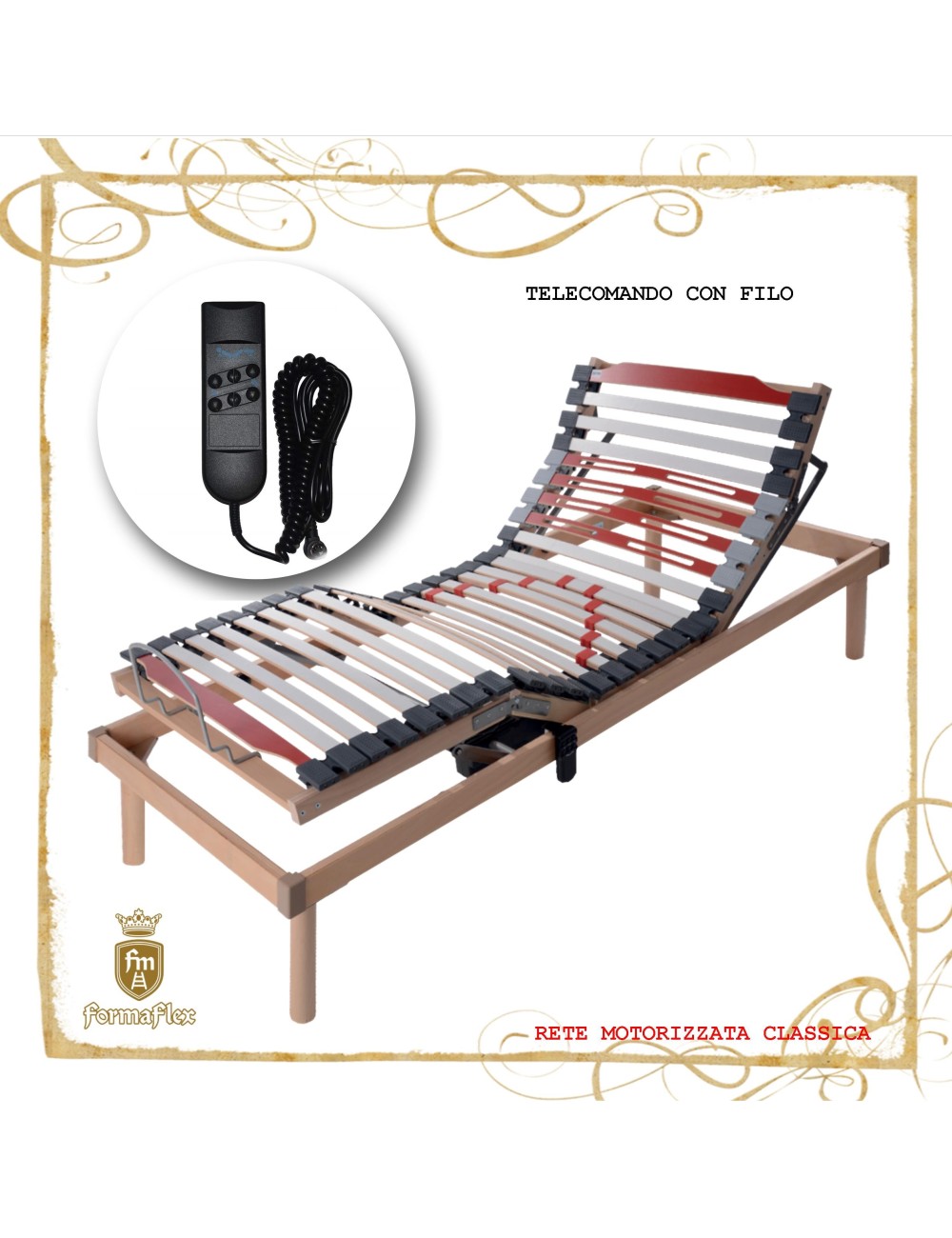 Rete motorizzata elettrica Classica doghe in legno medicale su misura