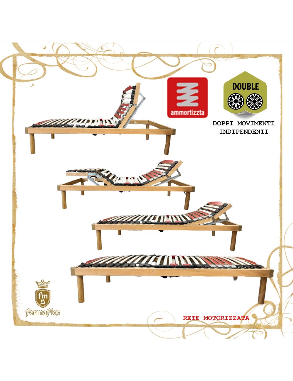 Rete motorizzata a doghe Lusso con telecomando wifi medicale su misura