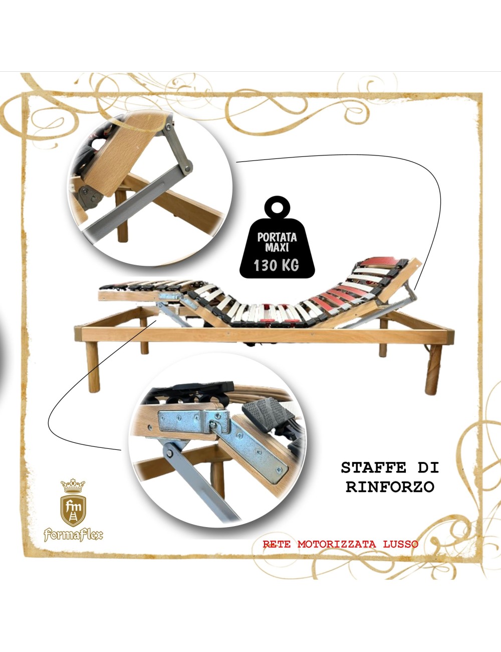 Rete motorizzata a doghe Lusso con telecomando wifi medicale su misura