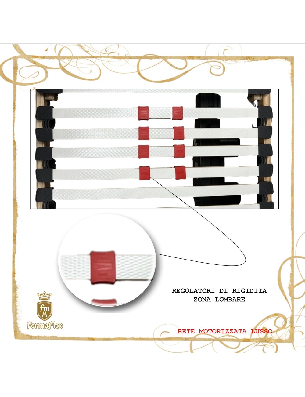 Rete motorizzata a doghe Lusso con telecomando wifi medicale su misura