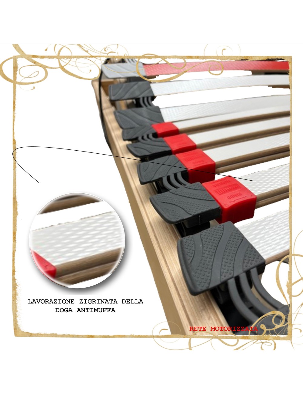 Rete motorizzata a doghe Lusso con telecomando wifi medicale su misura