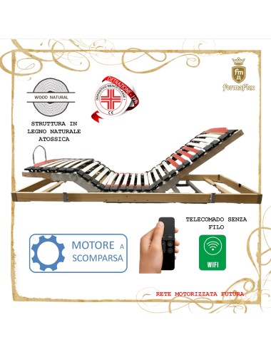 Rete motorizzata a doghe Futura motore nel telaio medicale su misura