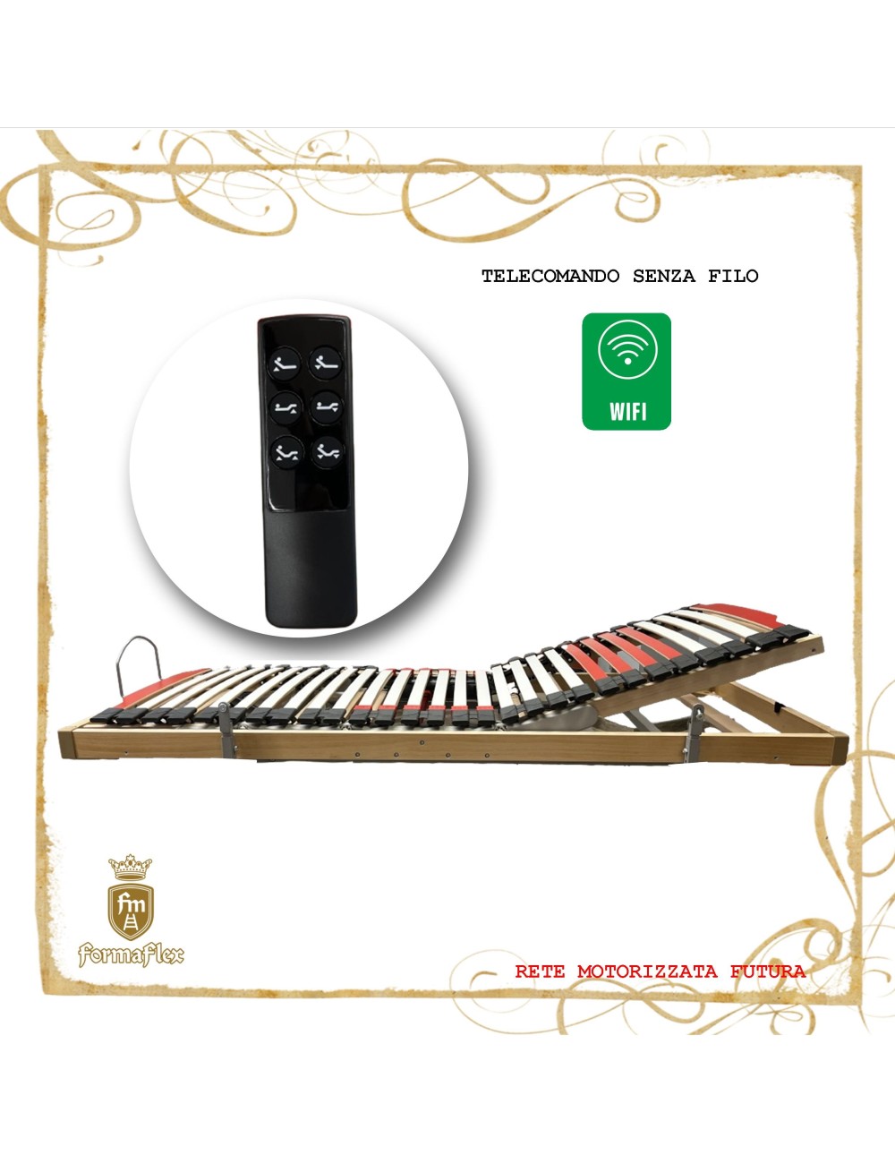 Rete motorizzata a doghe Futura motore nel telaio medicale su misura