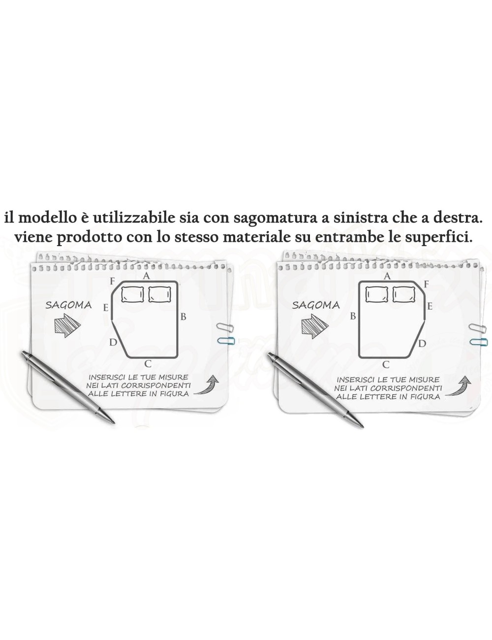Materasso sagomato VELA a 6 LATI camper barca espanso su misura SX DX