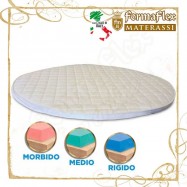 Copri materasso topper rotondo Acquaform soffice medio duro con fascia