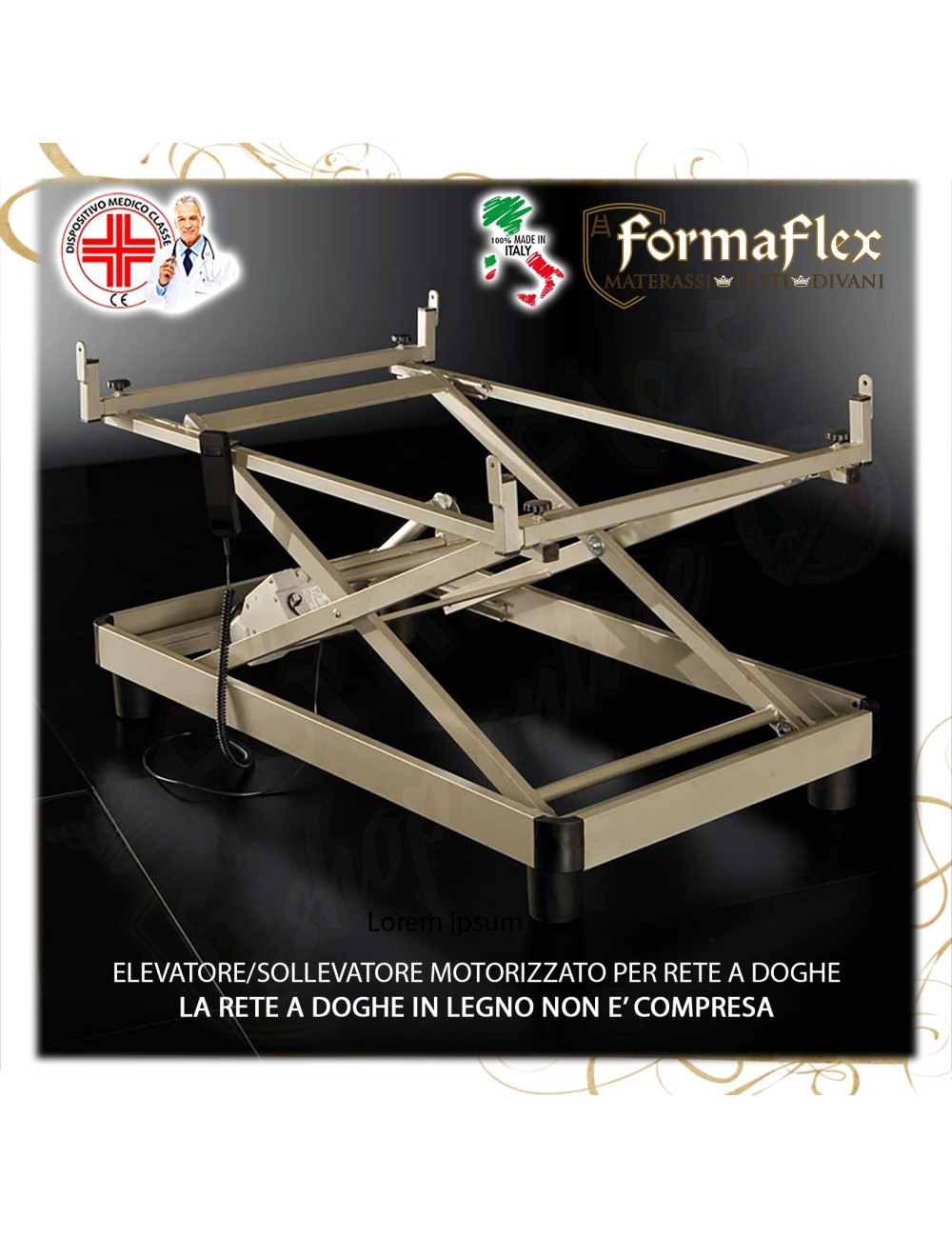 Occasione sollevatore a pantografo elettrico per rete a doghe