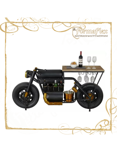 VINTAGE APRILIA WINE mobile bar a forma di moto d'epoca