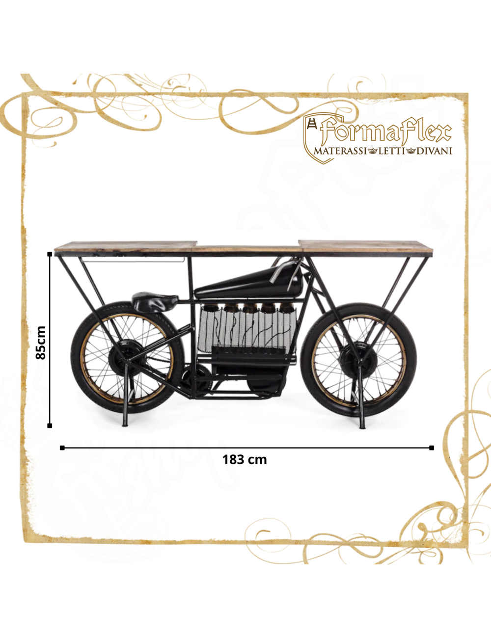 REPLICA WINE BAR bancone bar vintage con stile motor bike