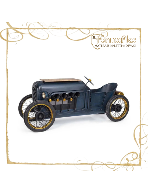 INDUSTRIAL CAR BAR banco con porta bottiglie e bicchieri a macchina vintage