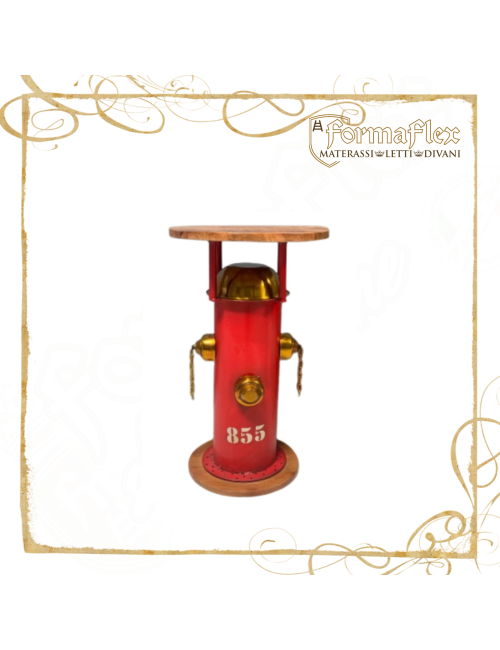 RED FIRE HYDRANT tavolino arredamento con idrante da strada vintage