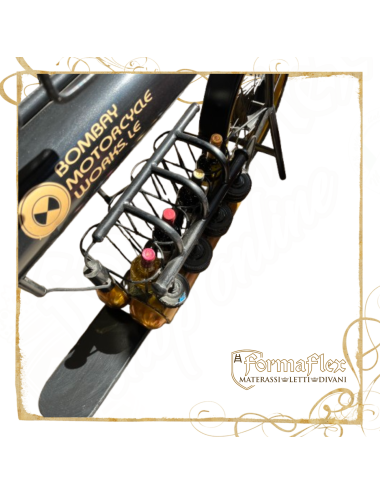 Bombay Bar Bike Mobile Vintage Porta Bottiglie e Bicchieri – Arredo Industriale Design