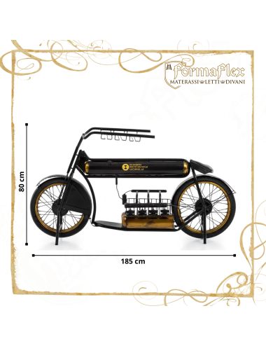 Bombay Bar Bike Mobile Vintage Porta Bottiglie e Bicchieri – Arredo Industriale Design