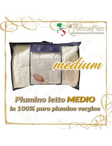 Piumino Letto Medium 100% Puro Piumino Vergine – Cotone Batista 100