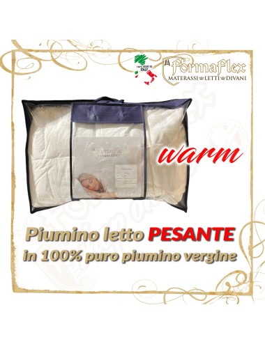 Piumino Letto Warm Invernale 100% Puro Piumino Vergine – Cotone Batista 100